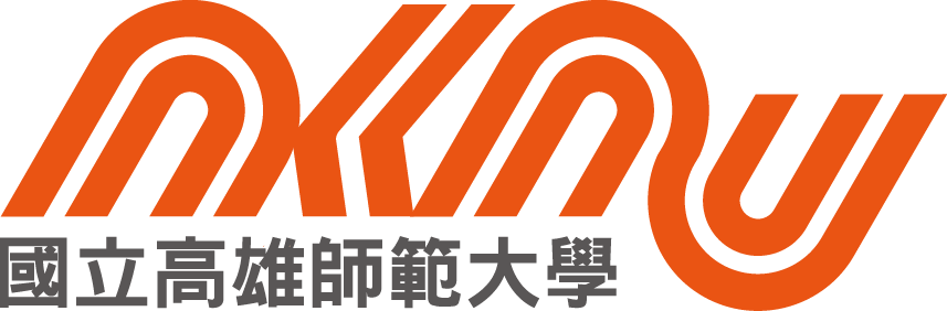 高師大形象-英文縮寫NKNU圖騰，以「國立高雄師範大學」襯墊在底線區域